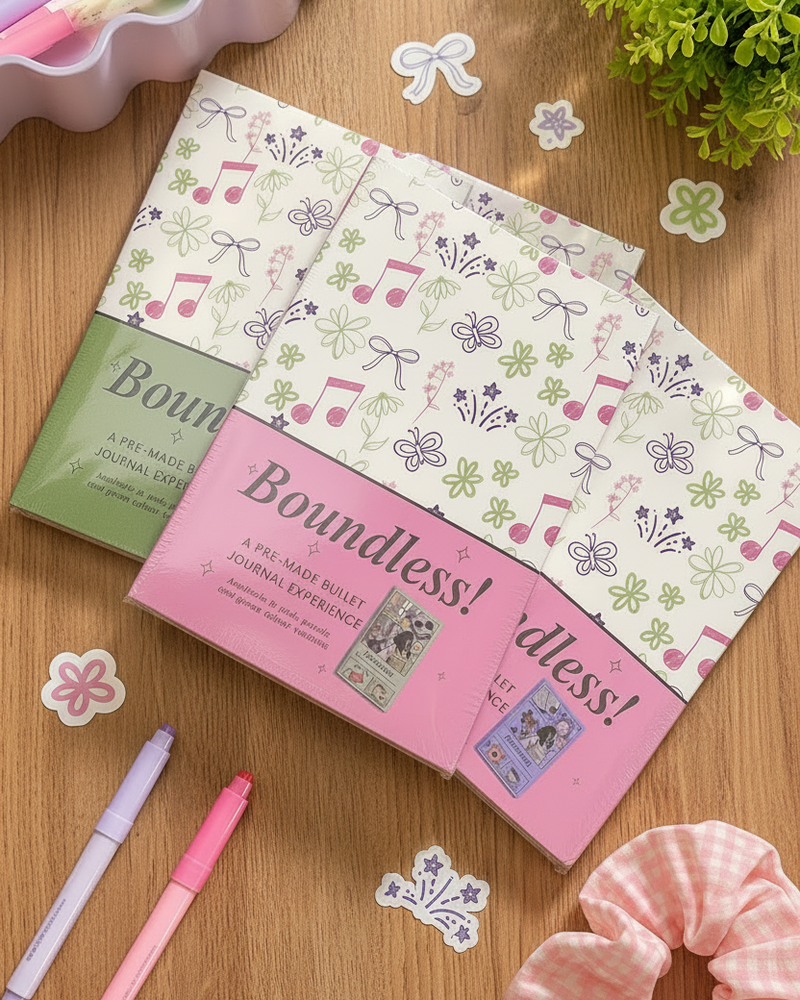 The Boundless! Premade Bullet Journal has finally arrived!